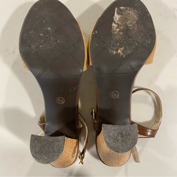 Madeline Brown and Tan Strappy Sandals, Size 8 - Picture 7 of 7